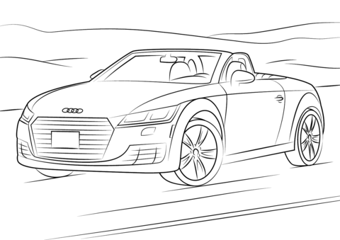 Desenho de Carro para Colorir e Imprimir Grátis e Pintar