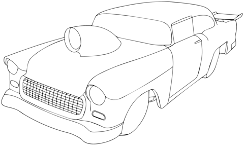 Desenho de Carro para Colorir Fácil Pdf e Pintar