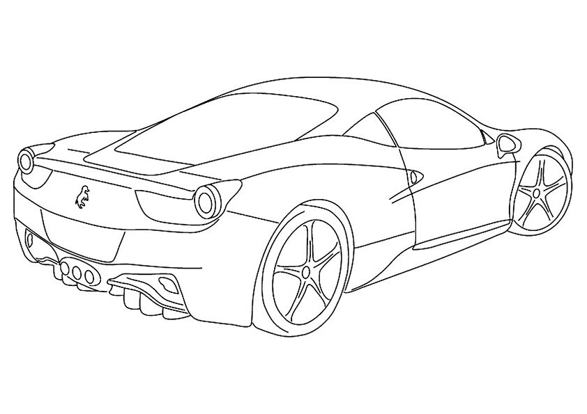 Desenho de Carro para Colorir Grátis Pdf Download e Pintar
