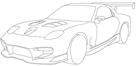 Desenho de Carro para Colorir Pdf Grátis e Pintar