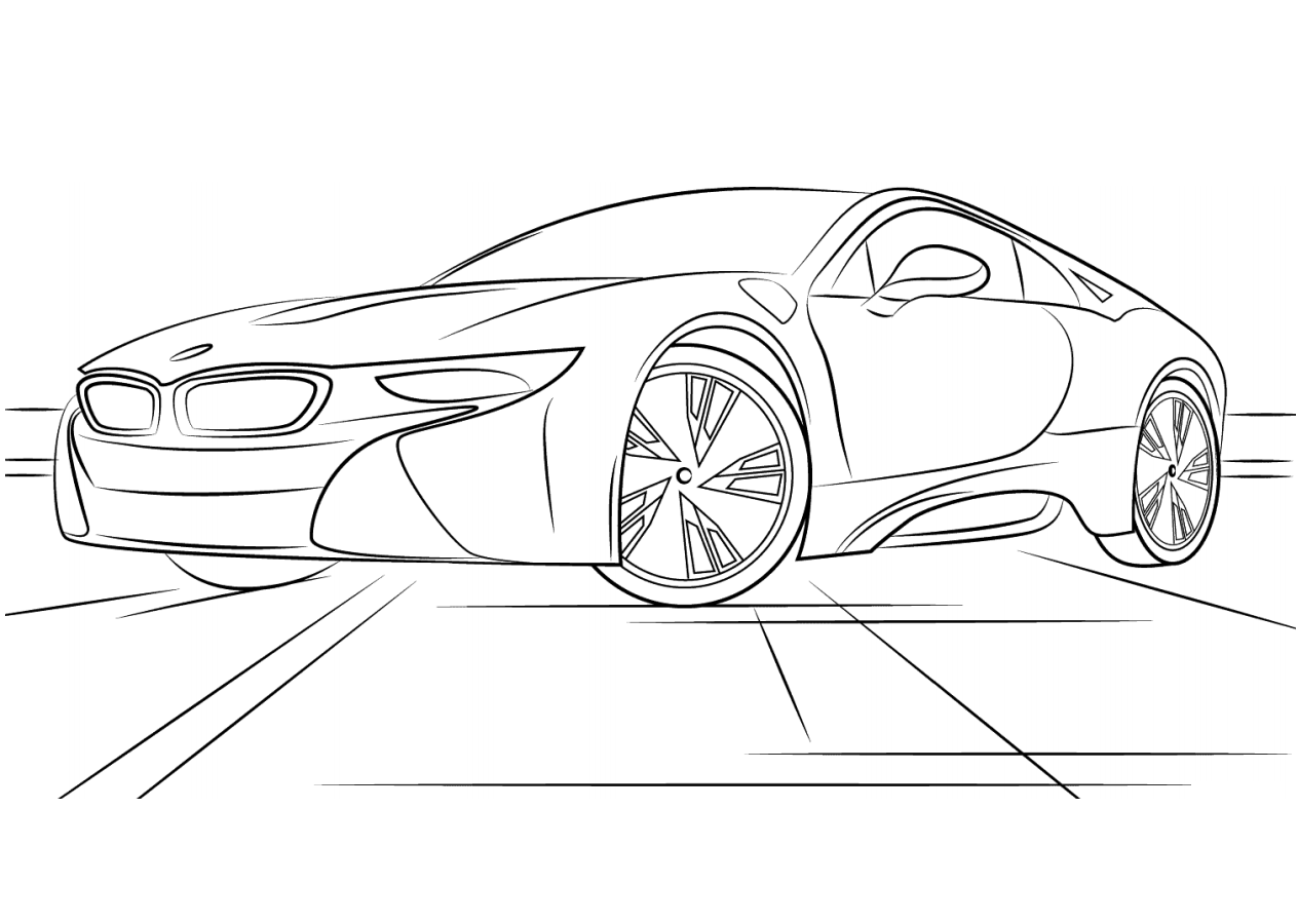 Desenho de Carro Pdf Imprimivel para Colorir e Pintar