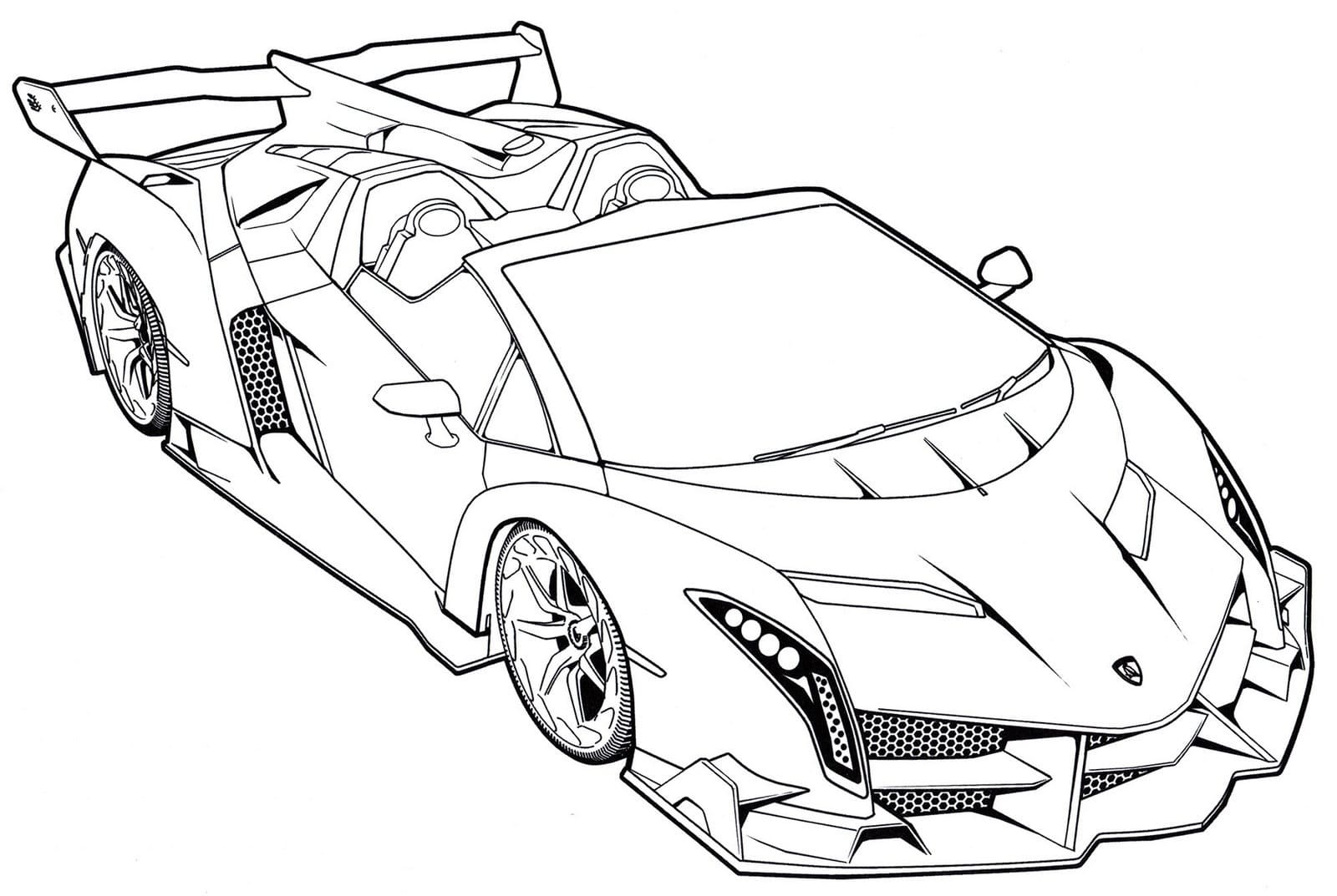 Desenho de Lamborghini Grátis para Colorir e Pintar
