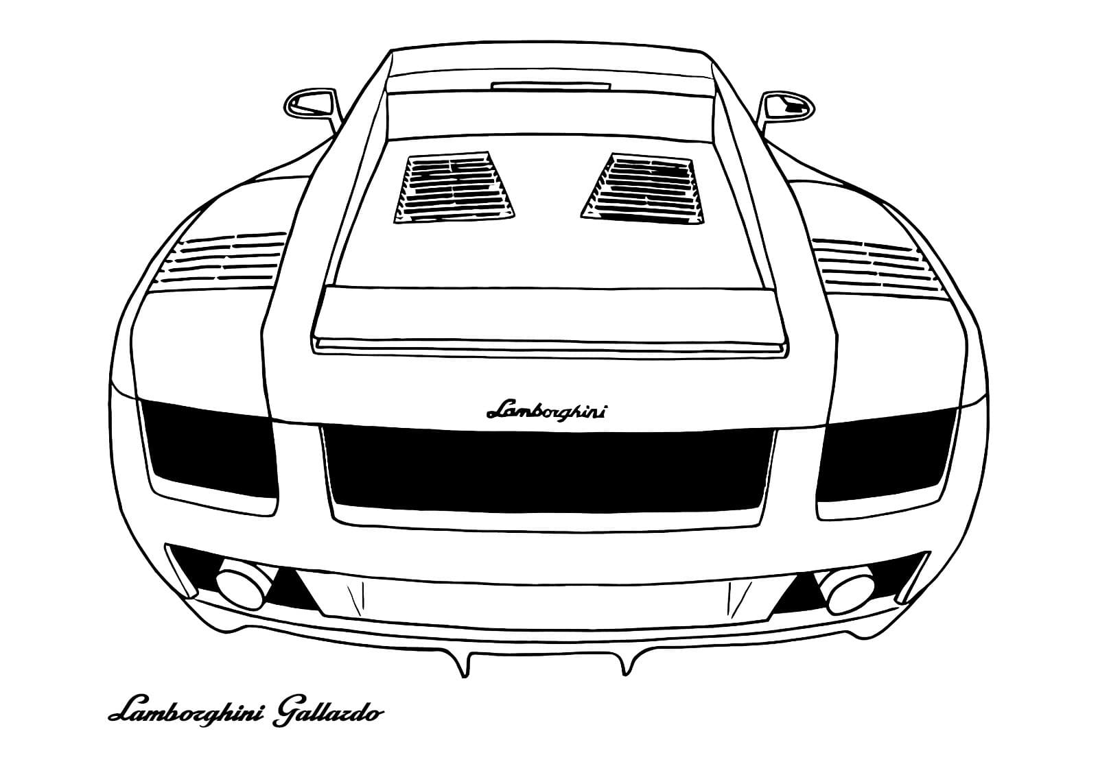 Desenho de Lamborghini Imprimivel para Crianças para Colorir e Pintar