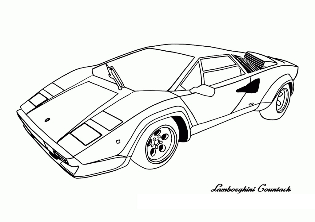 Desenho de Carros Lamborghini para Colorir e Pintar