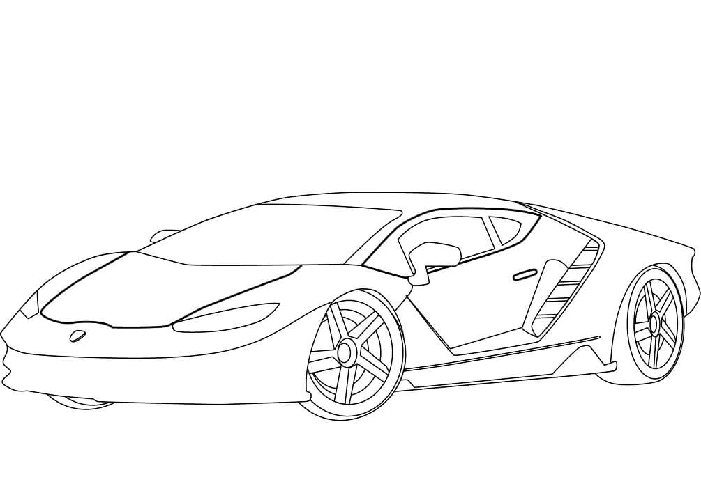 Desenho Lamborghini Centenário para Colorir e Pintar