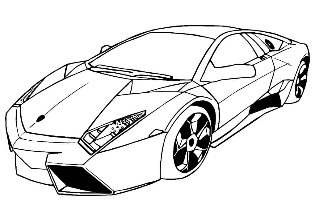 Desenho Lamborghini Reventon para Colorir e Pintar