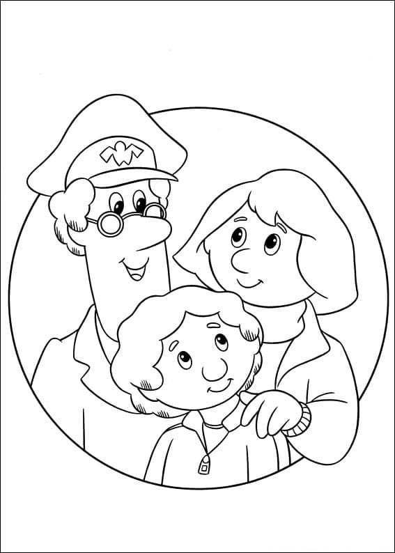 Desenho de Carteiro Paulo Grátis para Colorir e Pintar