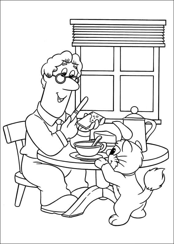 Desenho de Carteiro Paulo Imprimivel para Imprimir e Colorir e Pintar