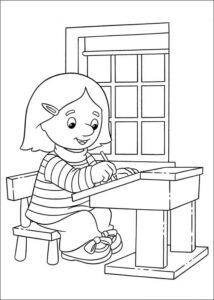 Desenho Sarah de Carteiro Paulo para Colorir e Pintar 214×300