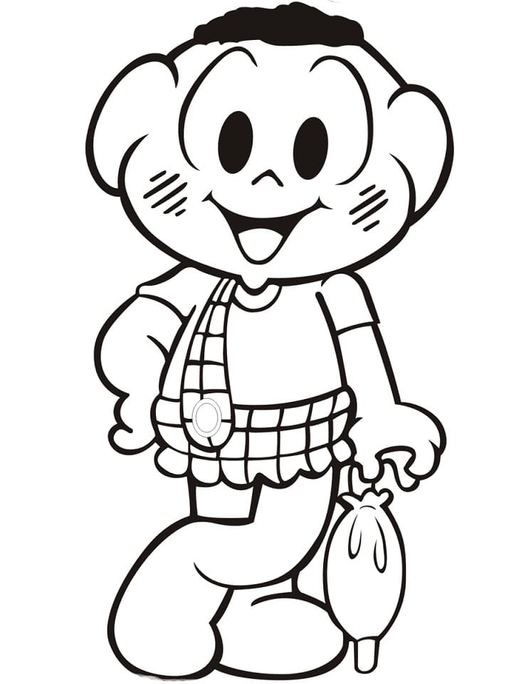 Desenho de Cascão da Turma da Monica para Colorir e Pintar