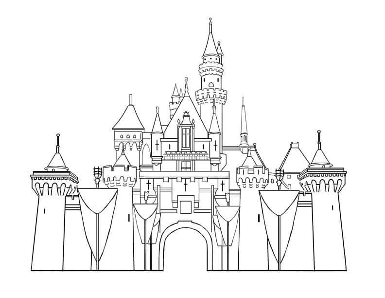 Desenho de Castelo para Colorir Download Pdf e Pintar