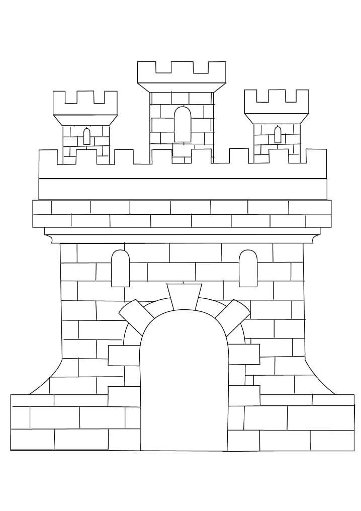 Desenho de Castelo para Colorir Grátis Download e Pintar