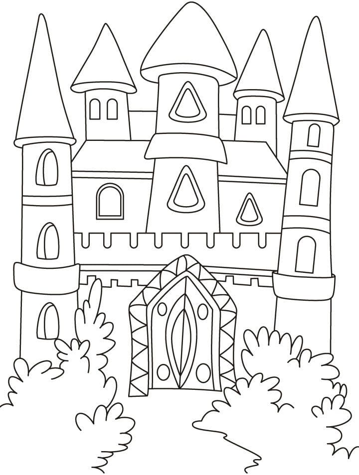 Desenho de Castelo para Colorir Grátis Pdf Download e Pintar