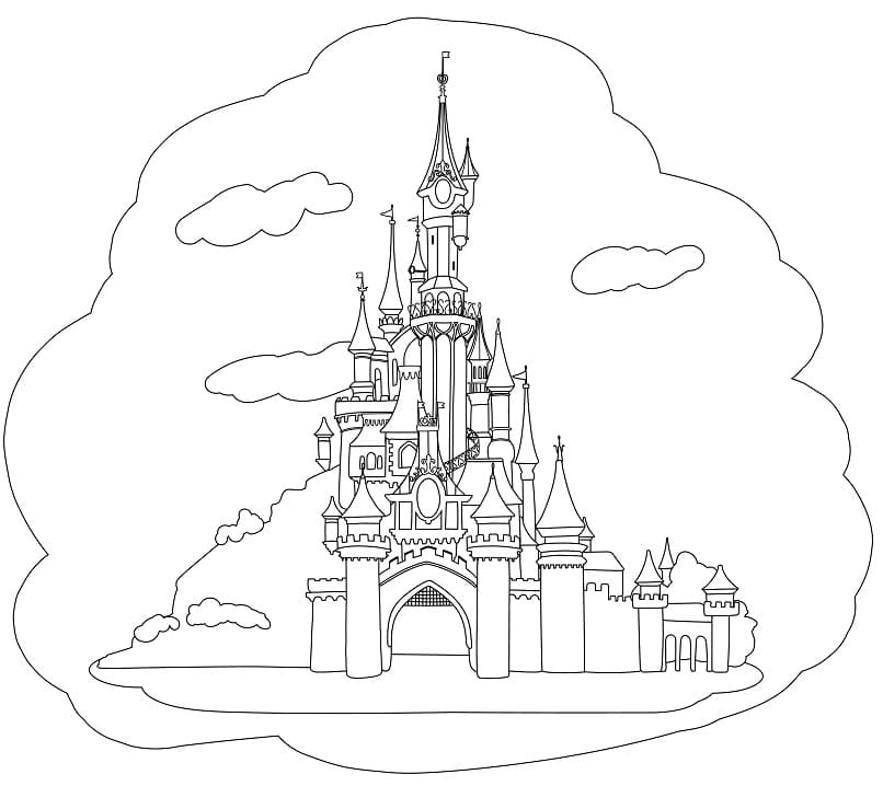 Desenho de Castelo Pdf para Colorir e Imprimir e Pintar
