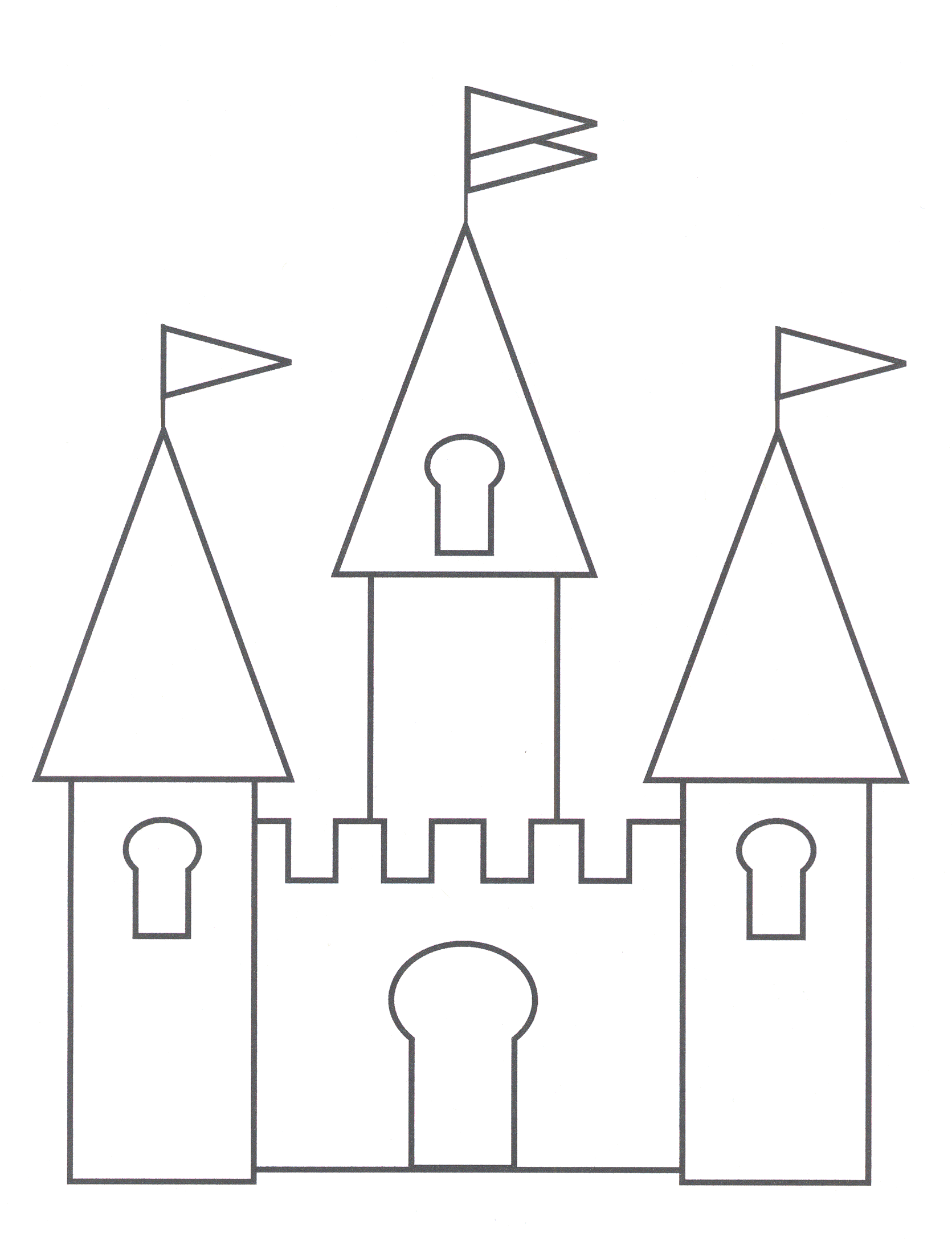 Desenho de Castelo Pdf para Colorir e Pintar