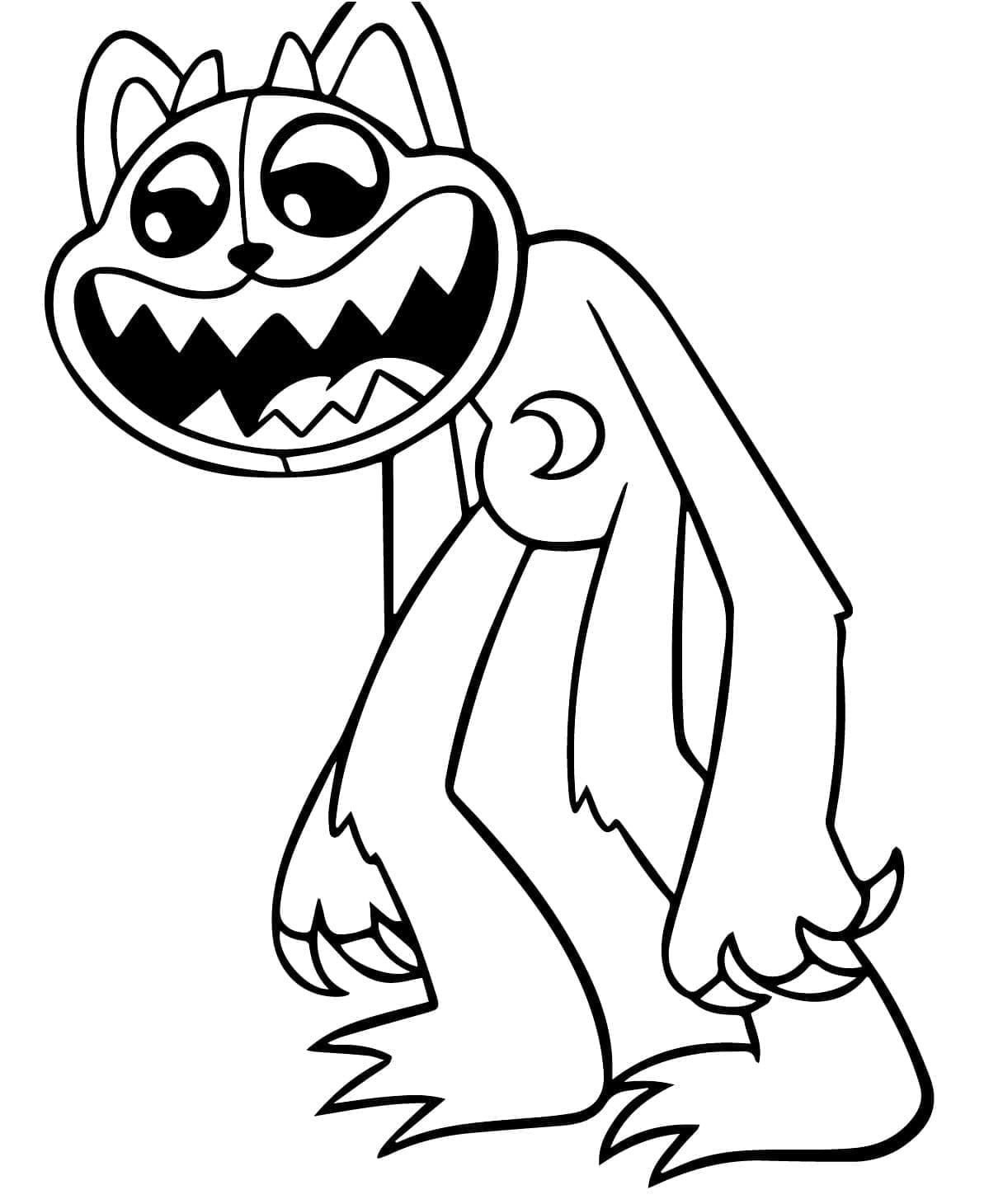 Desenho de Catnap Assustador para Colorir