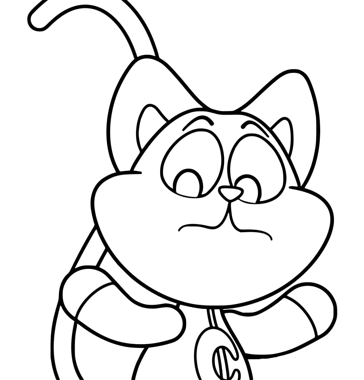 Desenho de Catnap Curioso para Colorir