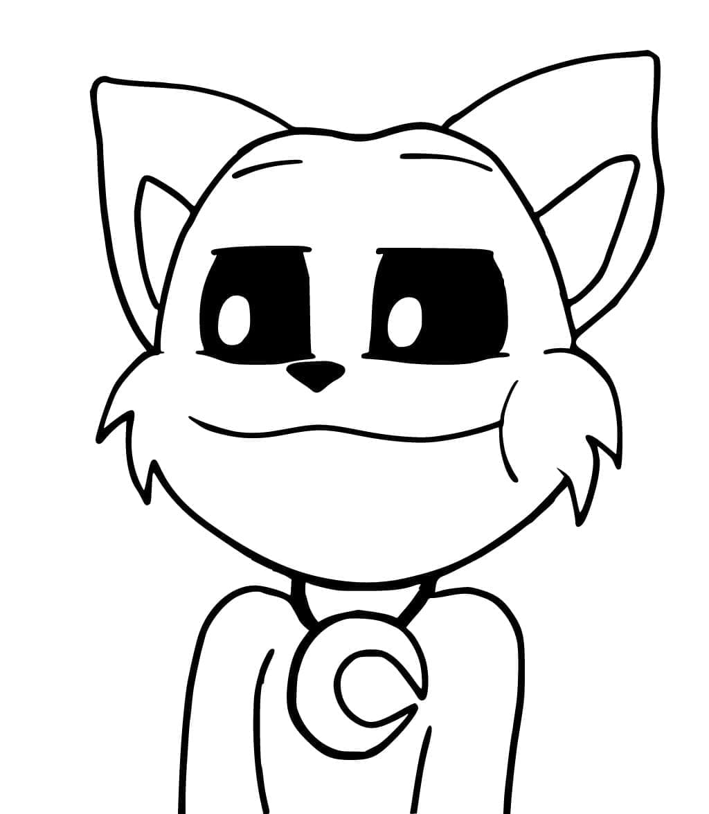 Desenho de Smiling Critters Poppy Playtime Catnap para Colorir