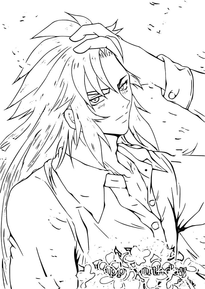 Desenho de um Personagem de Cavaleiros do Zodíaco para Colorir e Pintar