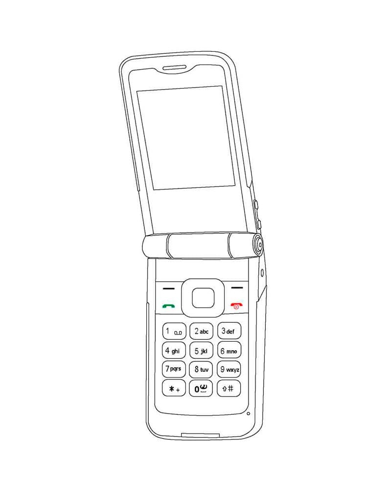 Desenho de Celular com Fone Imprimivel Download e Pintar