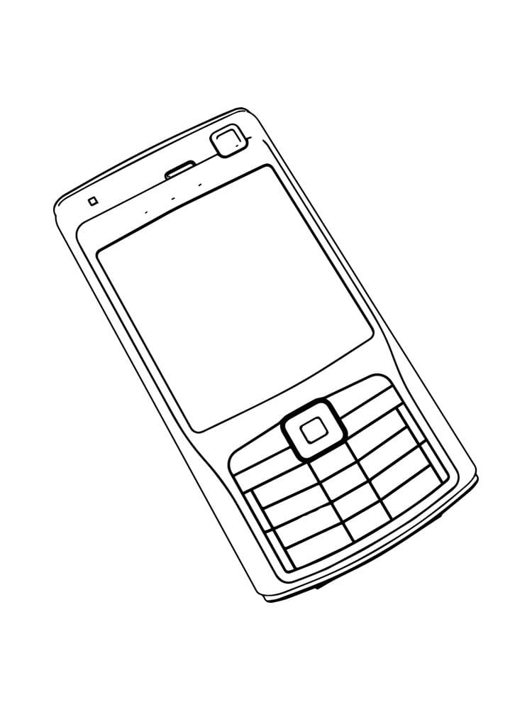 Desenho de Celular Engraçado para Pintar Giz de Cera