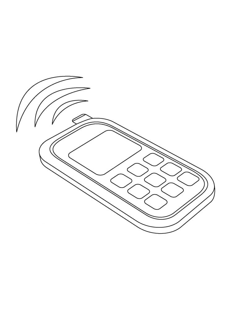 Desenho de Celular Grande para Colorir Pdf e Pintar