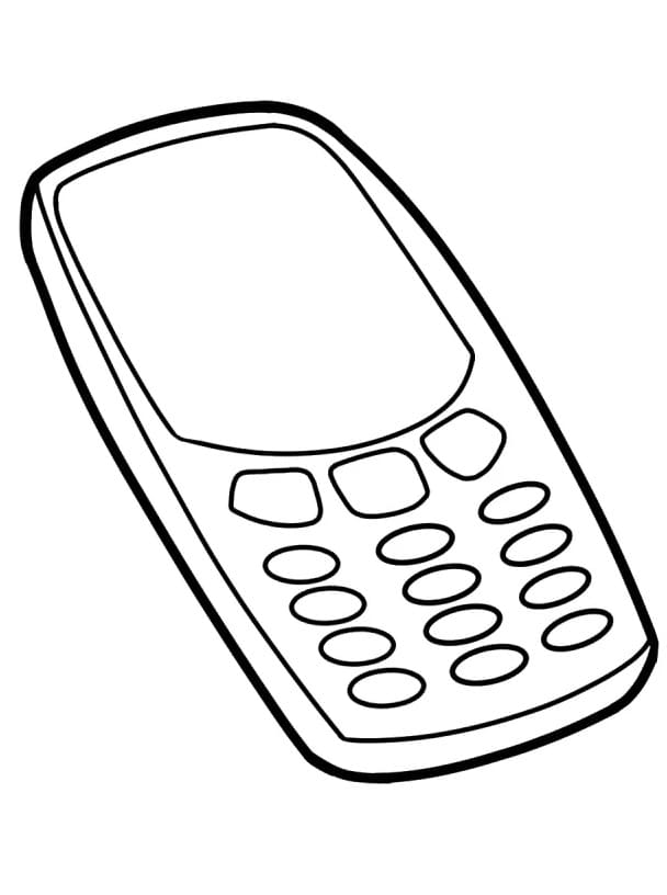 Desenho de Celular Moderno para Imprimir e Pintar