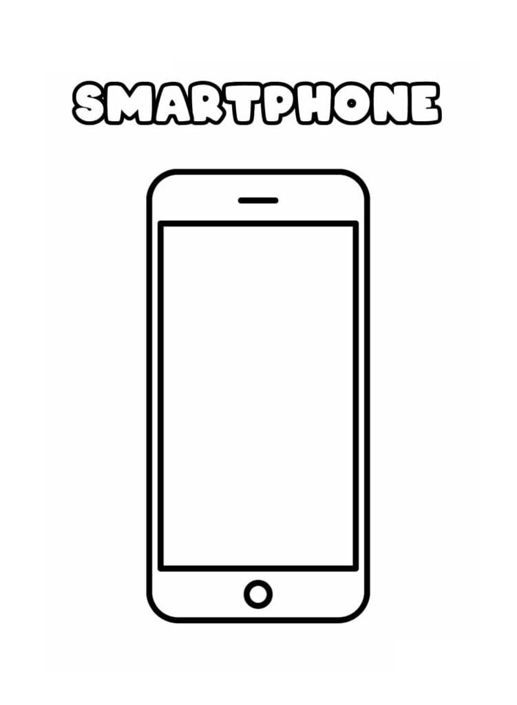 Desenho de Celular no Bolso para Colorir Pdf e Pintar