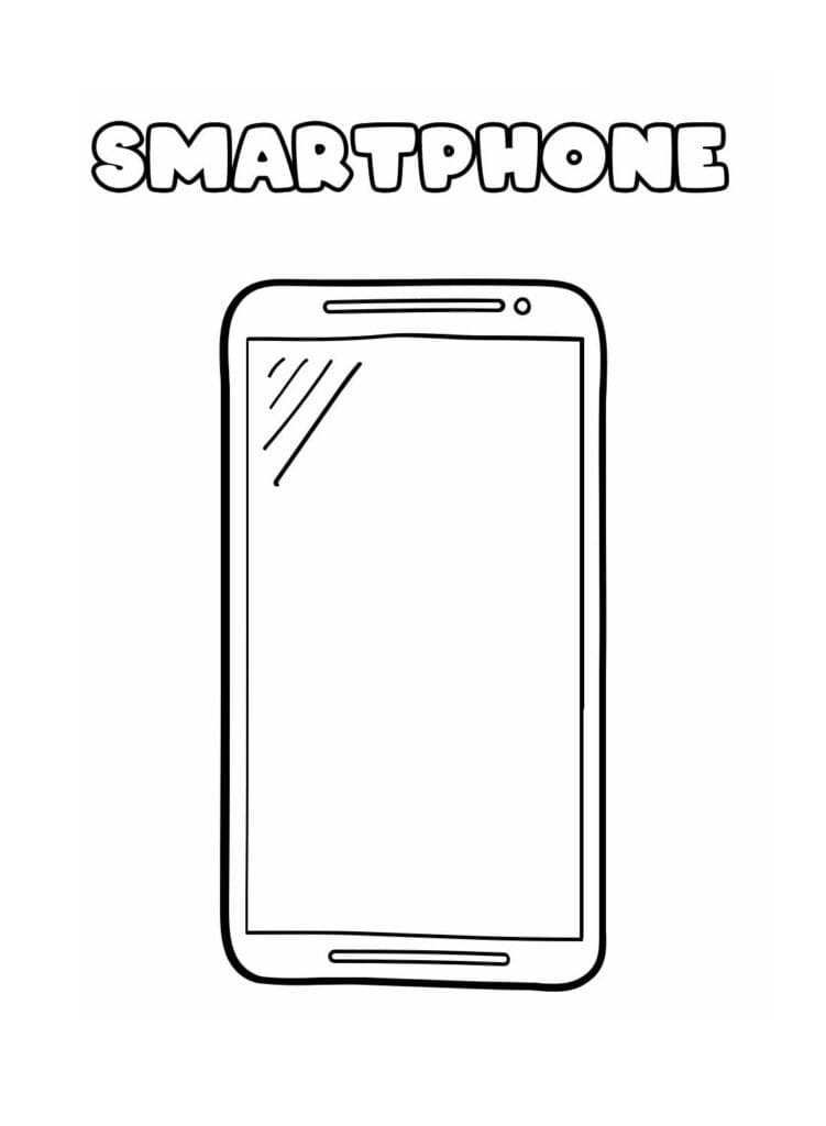 Desenho de Celular Retro para Colorir e Pintar