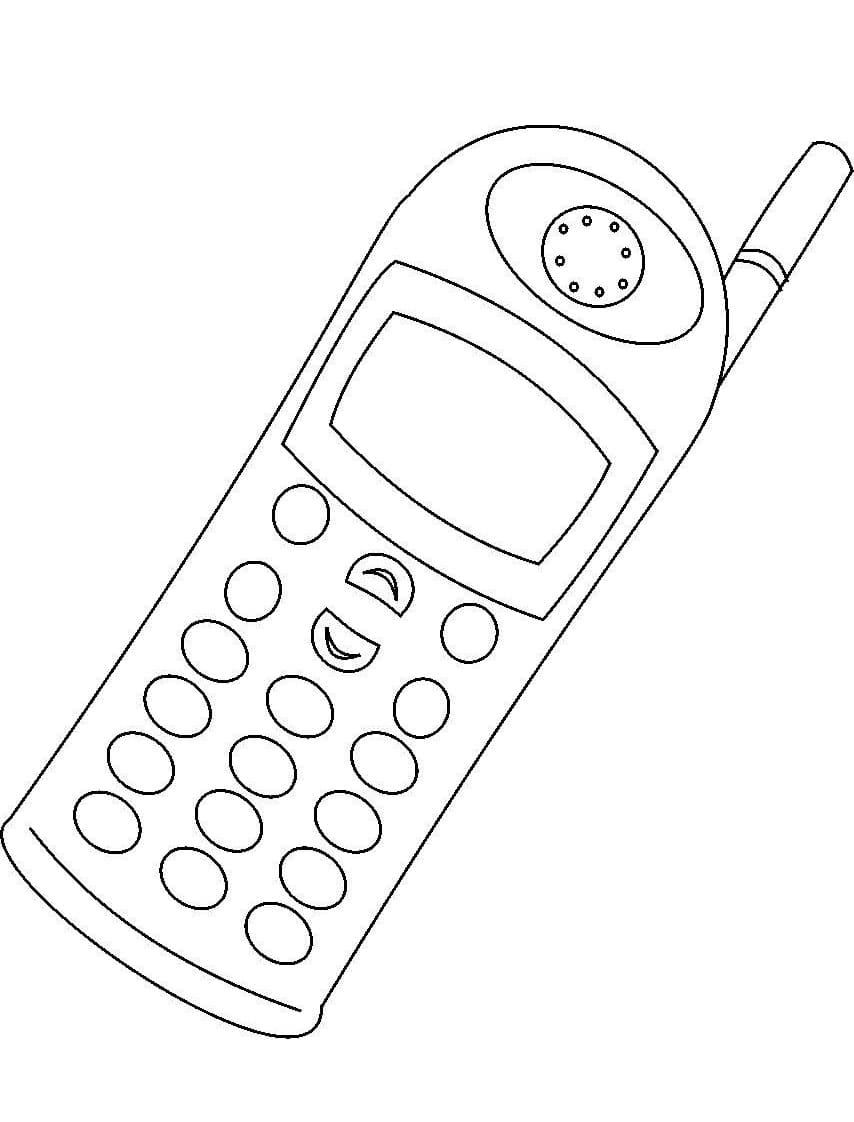 Desenho de Celular Touchscreen para Imprimir e Pintar