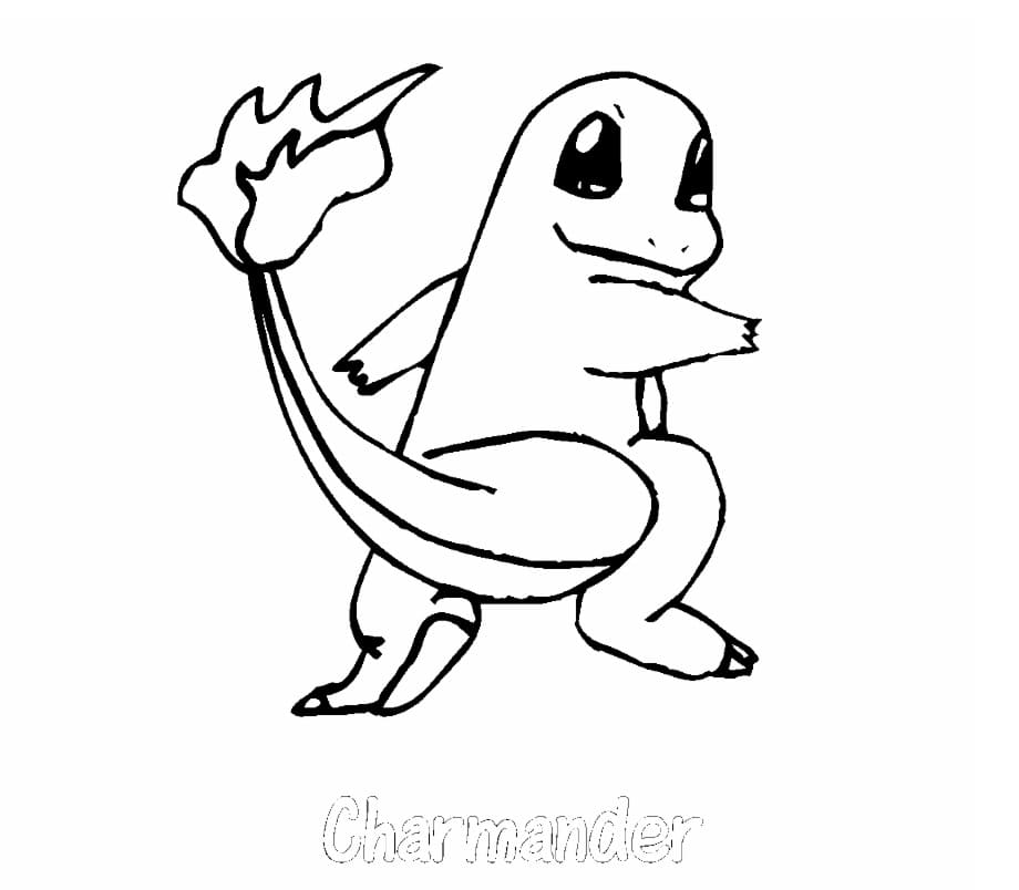Desenho de Charmander Pokemon Imprimivel Download e Pintar