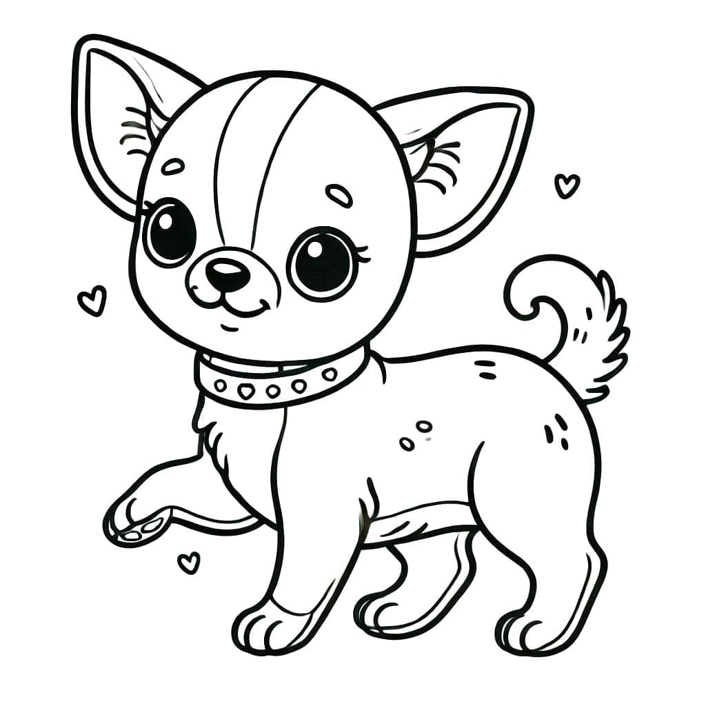Desenho de Imagem de Chihuahua para Colorir