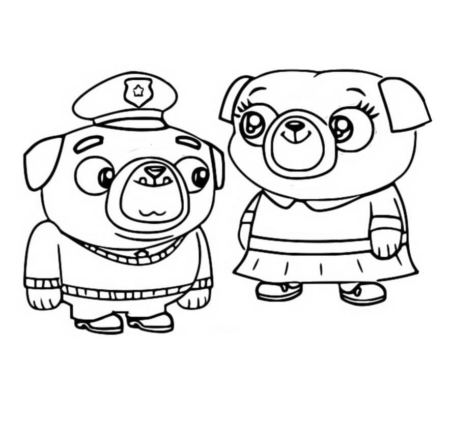 Desenho de Chip e Potato Fofo para Colorir Pdf e Pintar