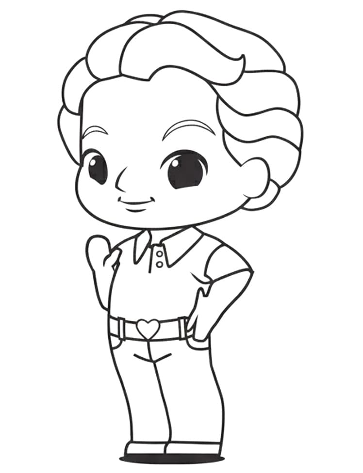 Desenho de Avô Tito de os Chocolix para Colorir