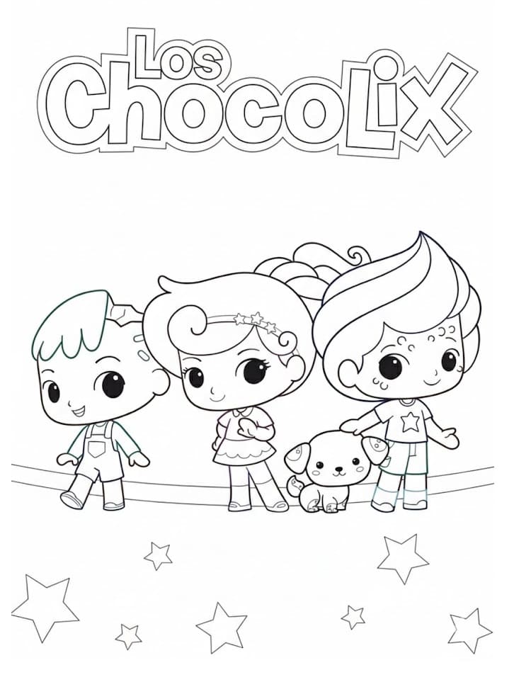 Desenho de Imagem de os Chocolix para Colorir