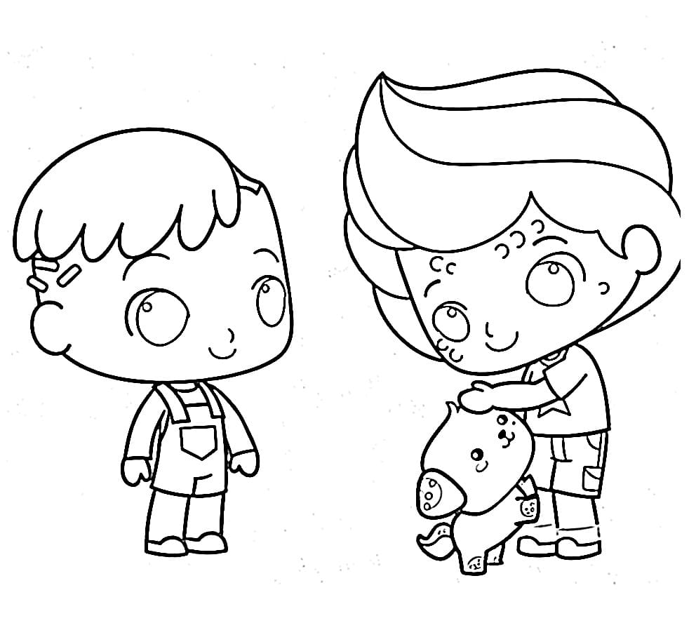 Desenho de Pintura de os Chocolix para Colorir