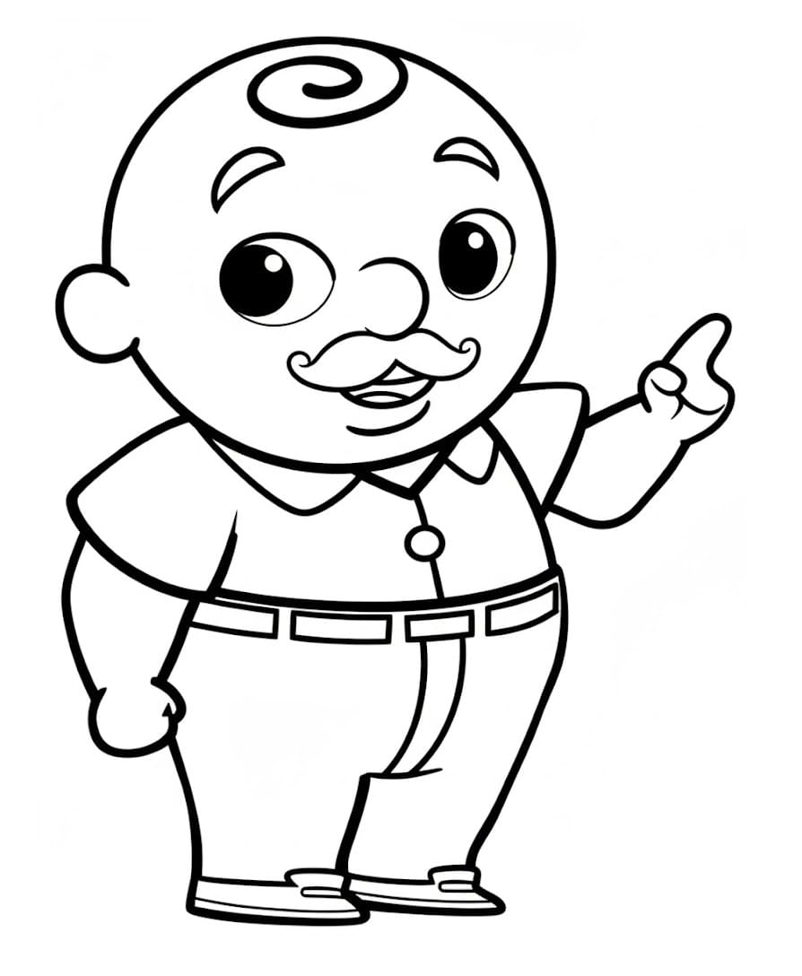 Desenho de Professor Pão de Mel os Chocolix para Colorir