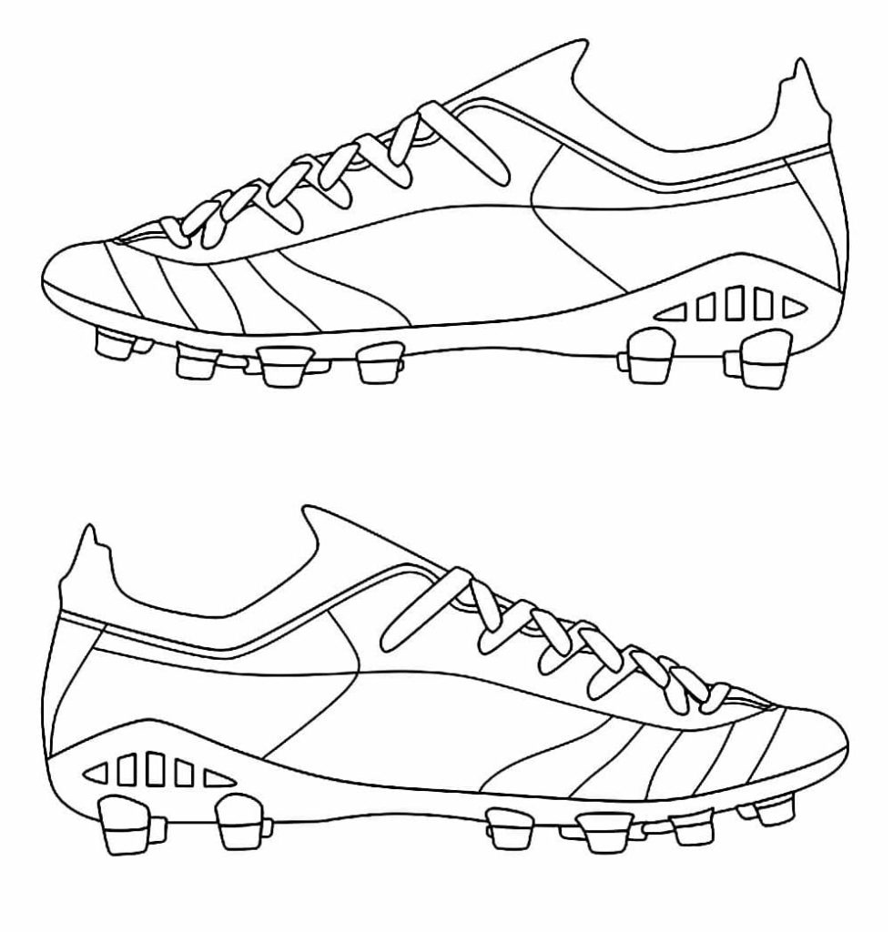 Desenho de Chuteiras para Crianças de 5 Anos para Colorir