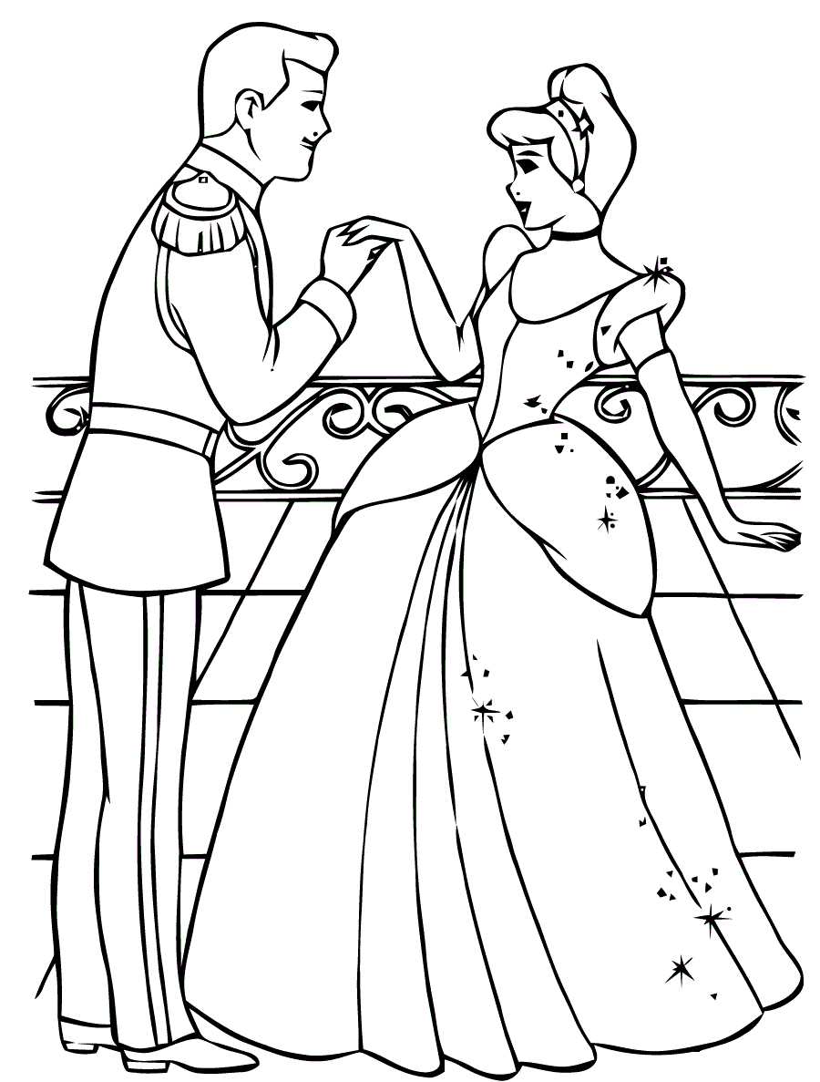 Desenho de Cinderela Engracada para Pintar Giz de Cera