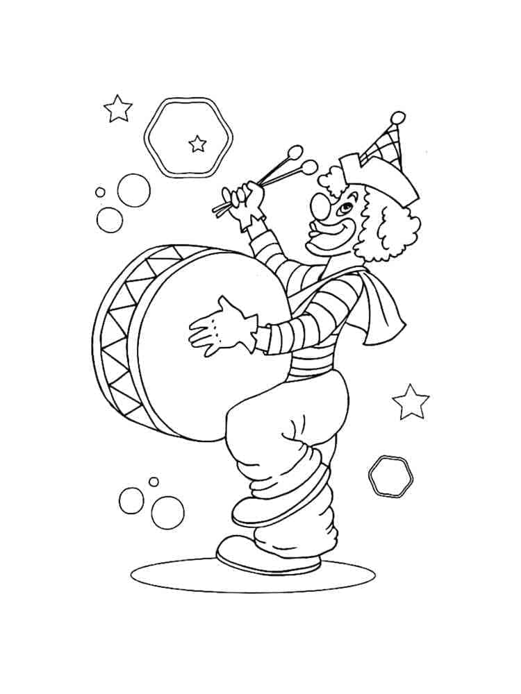 Desenho de Imagem de Circo para Colorir e Pintar