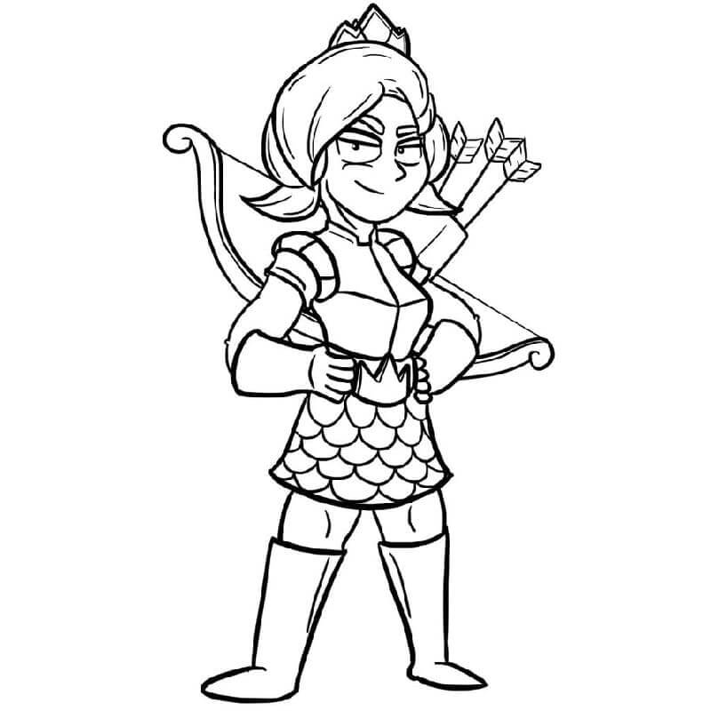 Desenho de Clash Royale Engraçado para Pintar Giz de Cera