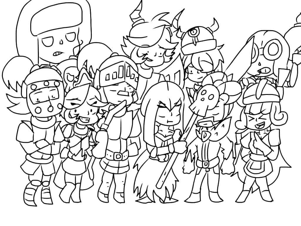 Desenho de Clash Royale Fofo para Colorir Pdf e Pintar