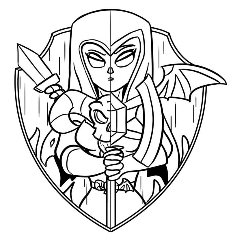 Desenho de Clash Royale para Imprimir Lápis de Cor e Pintar