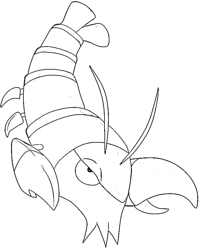 Desenho de Pokemon Clauncher Imprimivel para Colorir
