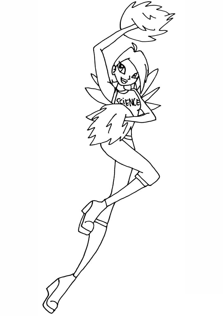 Desenho de Tecna da Clube Winx Bonita para Colorir Pdf e Pintar