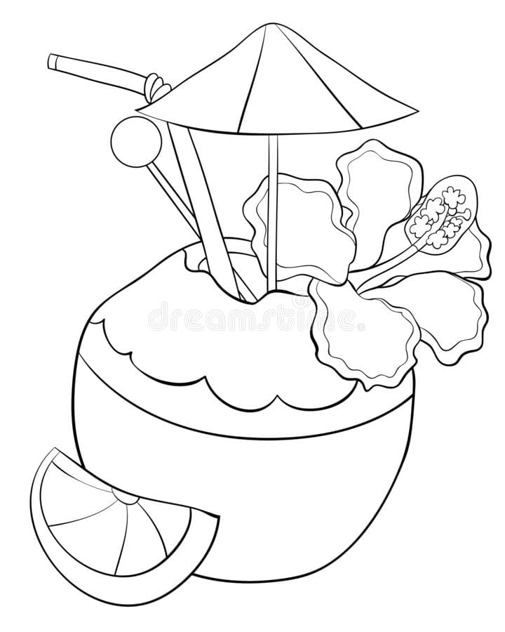 Desenho de Coço Colorido para Colorir Pdf e Pintar