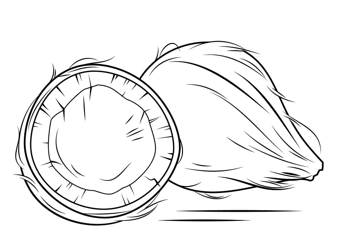 Desenho de Coço com Palha para Colorir e Pintar