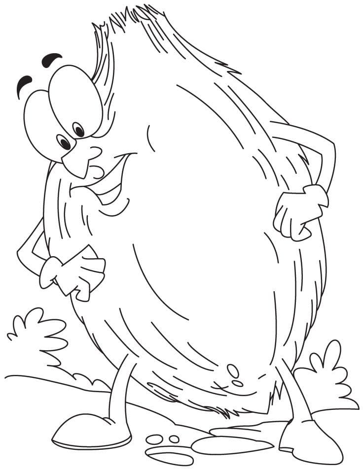 Desenho de Coço Desenho Animado para Imprimir e Pintar