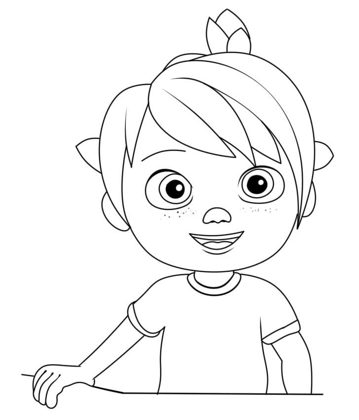 Desenho de Cocomelon Fofo para Colorir e Pintar