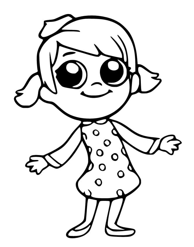 Desenho de Yoyo Cocomelon para Colorir e Pintar